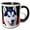 Black/White, variant on 3drose, Stunning Siberian Husky Dog Portrait. Colorful Background Digital Art, 11oz Magic Transforming Mug