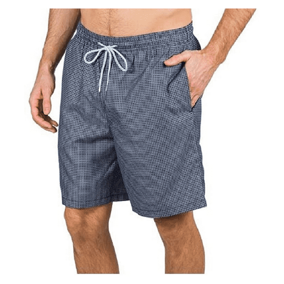 Kirkland Signature Men's Grey Square Swim Shorts, Size Large