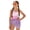 Mermaid Scale & Cherry Blossom Print, variant on POLERO Cute Cartoon Axolotl Tie-Dye One-Piece Swimsuit Set - Mesh Cover Up Skirt for Girls 7-18 - Quick Dry, Padded, Beach Vacation Essential