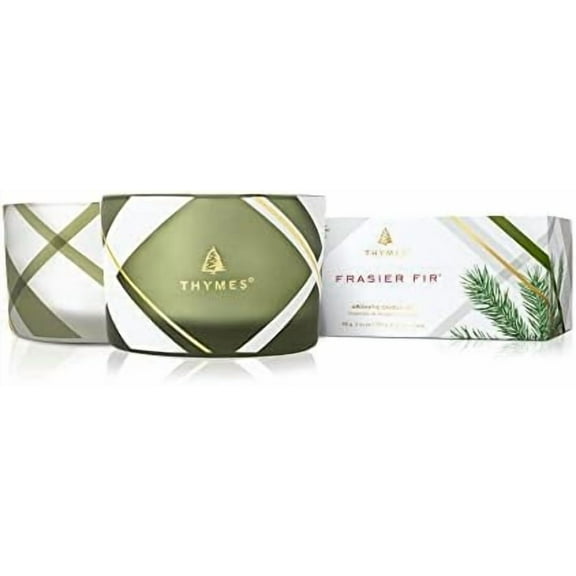 Frosted Plaid Frasier Fir Candle Set – Scented Candle Set with Notes of Crisp Siberian Fir, Cedarwood and Sandalwood – Luxury Home Fragrance - 3 Oz (2 Pack)$$Home Decor, Kitchen, & Other