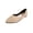 Beige, variant on Women's Slip On Ballet Flats Comfortable Walking Shoes, Lightweight Casual Flats, Low Wedge Sole Dressy Slip On Flat Hot Pink Women Sandal