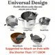 thumbnail image 3 of 1pc, strainer, silicone pot strainer, adjustable silicone clip strainer for pots, pans and bowls, kitchen pot strainer, handheld pot strainer, fruit w, 3 of 4