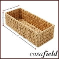 thumbnail image 7 of Casafield Bathroom Storage Baskets - Set of 2, Natural - Water Hyacinth, 16" W  x 6.75" D x 4.25" H, Woven Toilet Paper, Tissue, Shelving Bins, 7 of 7