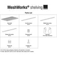 thumbnail image 6 of Design Ideas MeshWorks 5 Tier Steel Storage Shelving Unit Bookshelf, White, 6 of 8