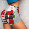 thumbnail image 2 of KLL Christmas Gnome With Love Pattern Workout Shorts for Women Scrunch Short Gym Yoga Running Sport Active Exercise Fitness Shorts, 2 of 5