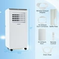 thumbnail image 3 of Costway 6500 BTU(10000 BTU ASHRAE) Portable Air Conditioner 3 -in-1 Air Cooler Dehumidifier Fan 24H Timer, 3 of 11