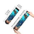 thumbnail image 2 of Salouo Underwater Fish Turtle Pattern Unisex Middle Tube Socks,Middle-Finger Knee High Socks Over The Calf Tube Stocking Crew Stockings for Women and Men Tube Socks, 2 of 8