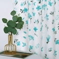 thumbnail image 4 of Kselythan，Summer curtains, yellow printed curtains, window curtains, watercolor floral leaf design curtains, kitchen bathroom pole pocket coffee shop curtains, 52 "W x 15", 4 of 7