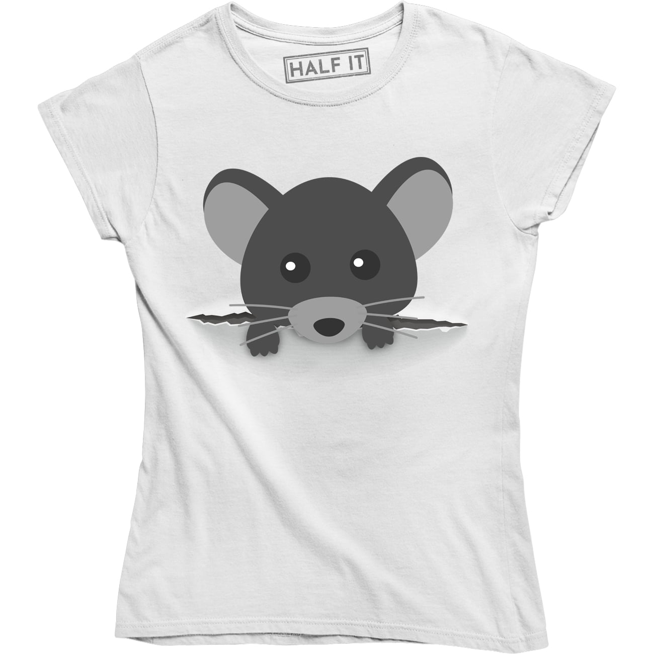 Men's Cute Mouse Rats Mice Pattern Pet Lovers Printed V-Neck T-Shirt