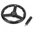 thumbnail image 2 of Hand Wheel, Black 250x25mm Lathe Handwheel Anti Slip  3 Spoked Design Labor Saving  For All Types Machine Tools, 2 of 8