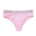 thumbnail image 2 of Sunvit-Panties Womens Low-Rise Bikini Briefs with LOVE Waistband, Nylon Spandex Blend, Ultra-Soft Breathable, Size L, Pink - Ideal for Daily Wear & Loungewear, 2 of 7