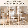 thumbnail image 2 of CRERIYO Solid Wood Windsor Dining Chairs, Set of 2, Spindle Back Kitchen Chairs with H-Style Legs, Classic Farmhouse Dining Room Chairs, White, 2 of 13