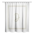 thumbnail image 2 of Creative Products Beige and White Letter D Monogrammed 71x74 Shower Curtain, 2 of 7