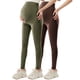 thumbnail image 1 of Amzcrzy 2PC Leggings premamá color liso por encima de la barriga clásicos largo completo cómodos suaves yoga ejercicio informal S-XL Verde, 1 of 6