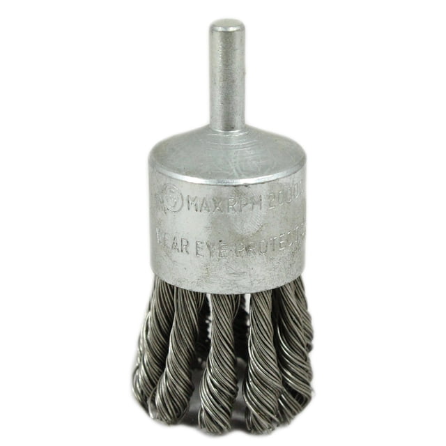 Cepillo con punta anudada Twist Shark Shark 13988, 2,54 cm, acero inoxidable