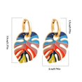 HMPEAIIY Earrings Ethnic Style Colorful Oil Drop Enamel Five Pointed