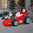 Gemmy Christmas Airblown Inflatable Inflatable Santa's Racecar with