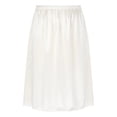 thumbnail image 3 of Nyeemya Half Slip Underskirt Women's Petticoat Lingerie Satin Half Slip Half Slips for Under Dresses 50cm White L, 3 of 7