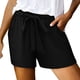 thumbnail image 2 of Pantalones de Cintura Elástica de Pierna Ancha para las Mujeres Cordón de Lino Largo, Pantalones de Cintura Media Sólidos Casuales, 2 of 9