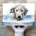 thumbnail image 4 of Bedlington Terrier Dog Canvas Bathroom Décor - Unique Bath Wall Decor - Modern Canvas Bathroom Wall Art - Room Decor - Bathroom Decorations - Restroom Sign - Wall decor living room, 4 of 4