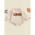 thumbnail image 2 of FEORJGP Thanksgiving Clothes for Baby Girls Boys 0 3M 6M 12M 18M Toddler One-piece Rompers Long Sleeve Jumpsuits Sweatshirts Embroidery Letters Crew Ny Fashion Cute Comfy Outfits Spring Fall, 2 of 8