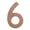 Antique Copper, variant on Architectural Mailboxes 5" Brass Floating House Number, Satin Nickel, 6
