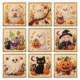 thumbnail image 3 of Halloween Pearl Art DIY Kit Cute Ghost Pearl Painting Set Plastic Complete Kit & For All Ages for Fall Home Decor Wall Art Beginner Crafts & Seasonal Party Gifts by MPOISVA, 3 of 10