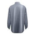 thumbnail image 4 of DuoJiaJ Classic Women's Long Sleeve Solid Button Up Shirt For Everyday Wear Perfectly Pairs With Jeans For A Timeless Women's Blouses Gray M, 4 of 4