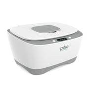 Angle View: PureBaby Wipe Warmer with Digital Display - Easy-Feed Dispenser with 3 Heat Settings, LCD Display, 80 Wipe Capacity, Naturally Steam Heated for Maximum Comfort and Safety for Baby
