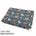 thumbnail image 5 of Dinosaur Floor Pillow Lounger Cover, Repeating Roar Funny Archaic Creatures Having Fun Cartoon Jurassic Style Drawing, Nap Mat Printed Fabric Case for 5 Pillows, 88" x 27", Multicolor, by Ambesonne, 5 of 5