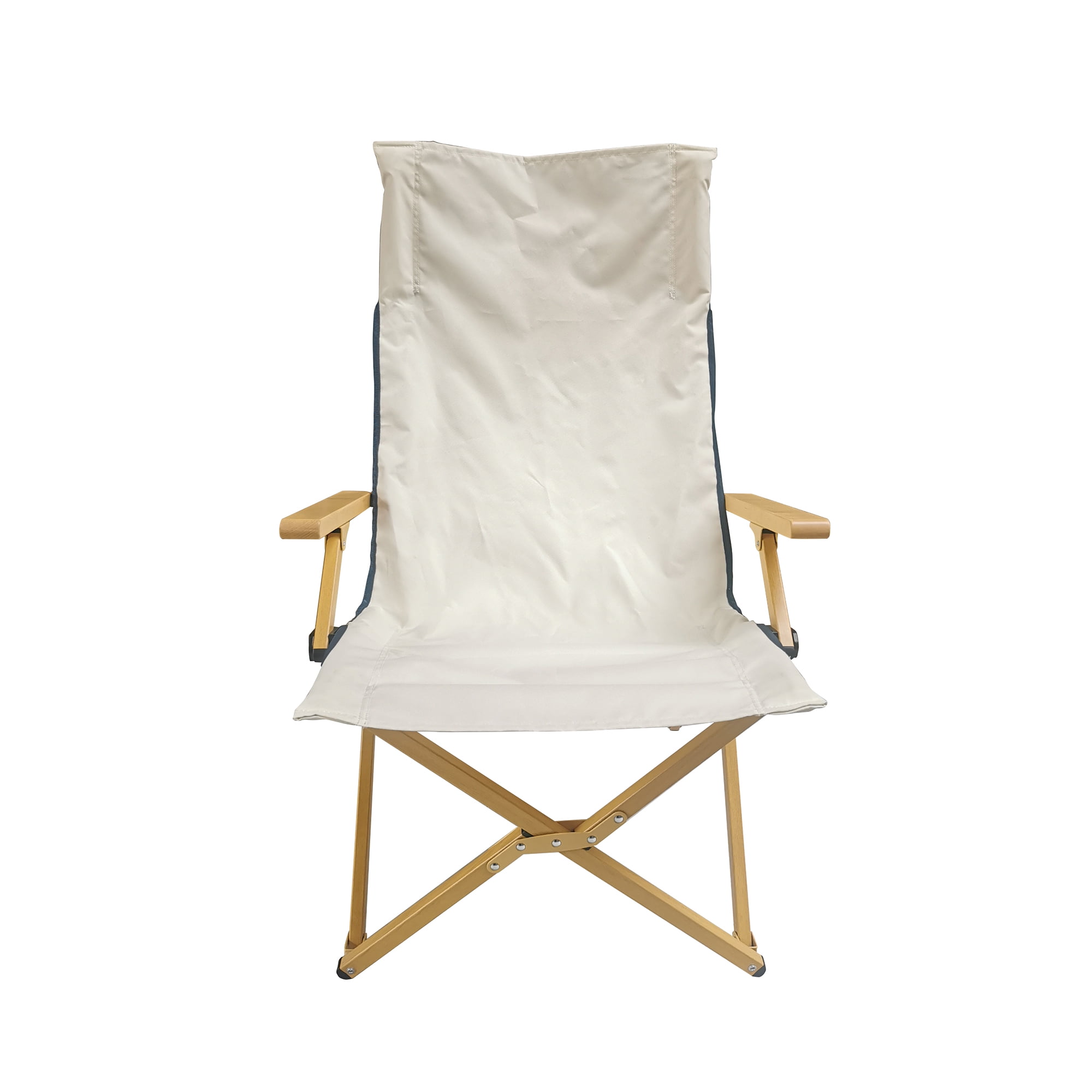 Mainstays Hard Arm Resort Fabric Beach Chair with Carry Bag, Tan, 2 Pack