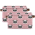 thumbnail image 2 of SKYSONIC Panda Laundry Basket Collapsible Laundry Hamper Clothes Toys Storage Bin with Handles, 1PC, 2 of 7