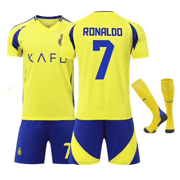 Kids and girl 24/25 Al-Nassr Soccer #7 RONALDO Jerseys Football Team Shirts