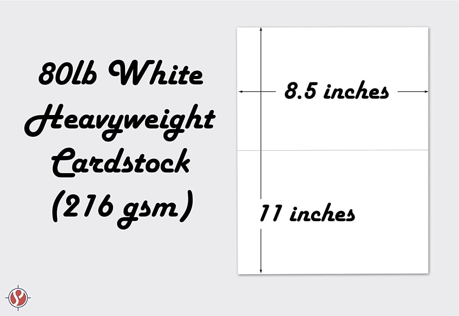 Blank Half Fold Greeting Cards - 8.5 x 5.5 Inch Heavyweight White Card Stock Paper - for Birthday, Wedding, Holiday, Anniversary Invitations, and All Occasions - Bulk Pack of 100 Cards