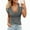 Gray, variant on Summer Short Sleeved Deep V-neck Solid Color Women Slim Fit T-shirt