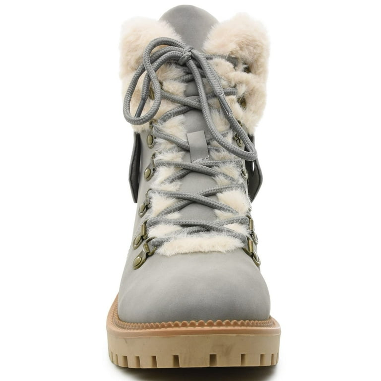 Hiking Boots Heel Boots With Fur Nicole Miller Maxxy Winter Snow