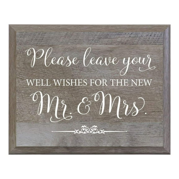 "Well Wishes" Decorative Wedding Signs for Ceremony and Reception