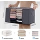 thumbnail image 2 of Bolsa organizadora de ropa de gran capacidad con asa reforzada, tela gruesa para edredones, mantas, ropa de cama, plegable con cremallera resistente, ventana transparente, paquete de 3,, 2 of 6