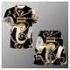 thumbnail image 3 of Traje informal de verano para hombre, camiseta estampada + Pantalones cortos de playa, Camiseta de cuello redondo, 2 piezas, talla asiática, XXS-6XL, 3 of 4