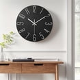 thumbnail image 2 of Unique Bargains 2 Pcs Analog Battery Operated Wall Clock 12 Inch Black, 2 of 6