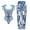 Sky Blue, variant on ZQGJB Women's One Piece Swimsuit with Beach Cover up Wrap Skirt Sarong Retro Floral Print Bikini Set Two Piece Bathing Suit(Blue,M)