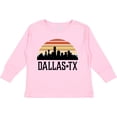 thumbnail image 3 of Inktastic Dallas Texas Skyline Vintage Boys or Girls Long Sleeve Toddler T-Shirt, 3 of 5