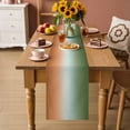 thumbnail image 2 of Sage Green Orange Ombre Table Runner 72 Inches, Contemporary Abstract Gradient Bed Runner Dresser Scarves Tabletop for Indoor Outdoor Parties/Ceremony/Banquet, 18" x 72", 2 of 9