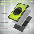 thumbnail image 2 of Armor Case Designed for Microsoft Surface Pro 7 Plus 12.3 inch, Pro 7, Pro 6, Pro 5, Pro 4, with Hand Strap Heavy Duty Protection Kickstand Shockproof Military Drop Tested Rugged Case  (Green), 2 of 11
