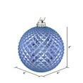 thumbnail image 2 of Vickerman 4" Periwinkle Durian Glitter Ball Ornament, 6 per Bag, 2 of 3