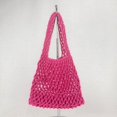 thumbnail image 1 of Bolso tejido de paja, bolso de cuerda de algodón para mujer, bolso tejido a mano, bolso de mano, estilo coreano, estilo perezoso, bolso de red de pesca Hugh, 1 of 6