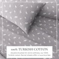 thumbnail image 3 of Great Bay Home Lodge Flannel Sheet Set - 100% Turkish Cotton - Double Brushed - King, Grey Moose, 3 of 6