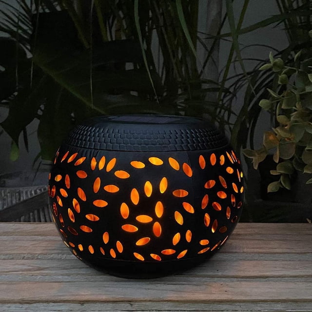 Linterna Solar Para Bailar Al Aire Libre, Llama Parpadeante, Luz Led Alimentada Por Energía Solar, Lámpara Decorativa De Metal Resistente Al Agua, Iluminación De Encendido/Apagado Automático Scienceny HA035903-00