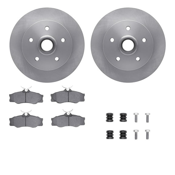 Dynamic Friction Company Front Brake Rotors with 5000 Advanced Brake Pads includes Hardware 6512-74222