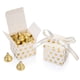 thumbnail image 1 of AWELL Caja de dulces de regalo blanca a granel con puntos dorados 2x2x2 pulgadas con cinta Caja de regalo para fiestas Puntos dorados Paquete de 50, 1 of 5